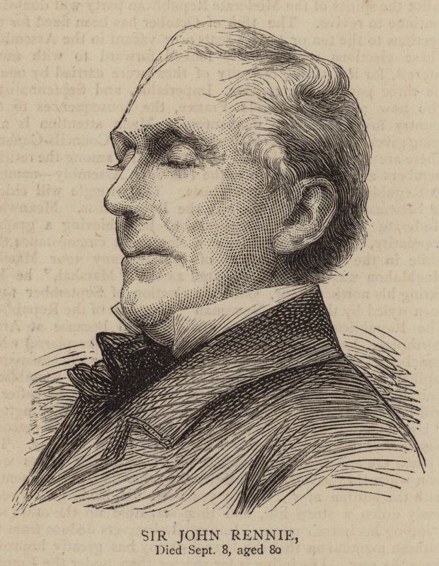 Sir John Rennie (gravür) by English School