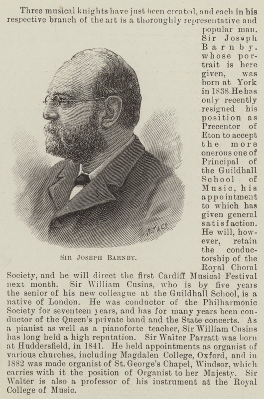 Sir Joseph Barnby (gravür) by English School