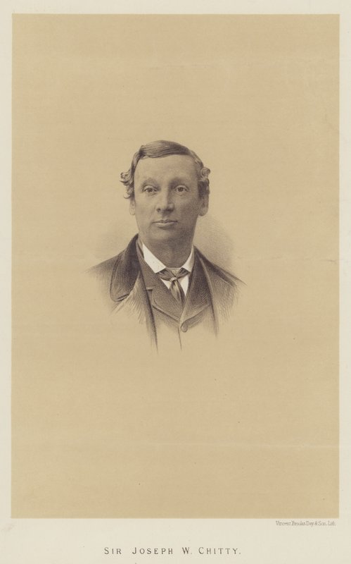 Sir Joseph W Chitty (lito) by English School