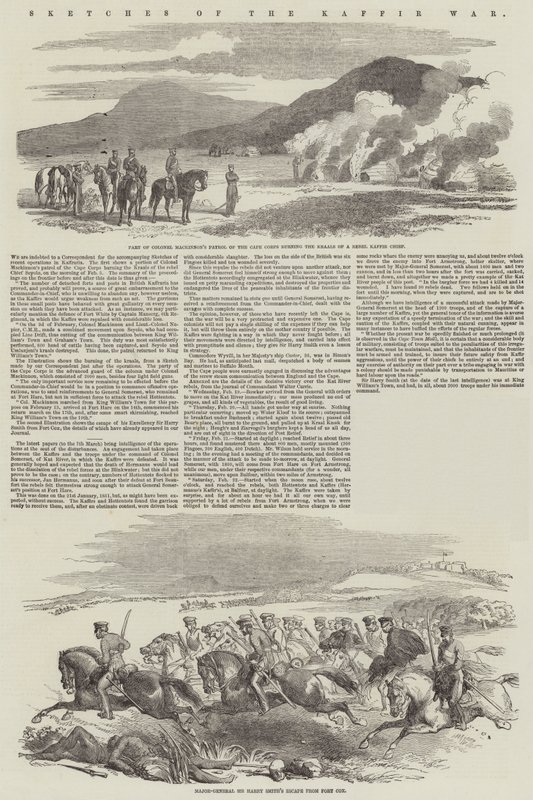 Kafir Savaşı Eskizleri (gravür) by English School