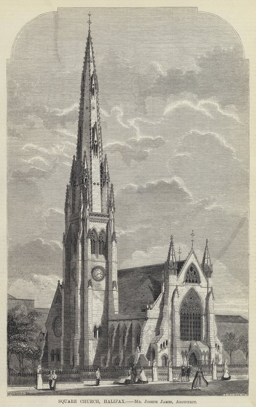Kare Kilise, Halifax (gravür) by English School