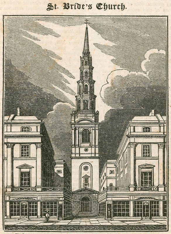 St Brides Kilisesi, Fleet Street, Londra by English School