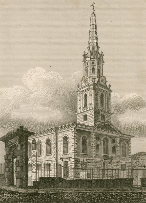 St Giles Fields, Londra by English School