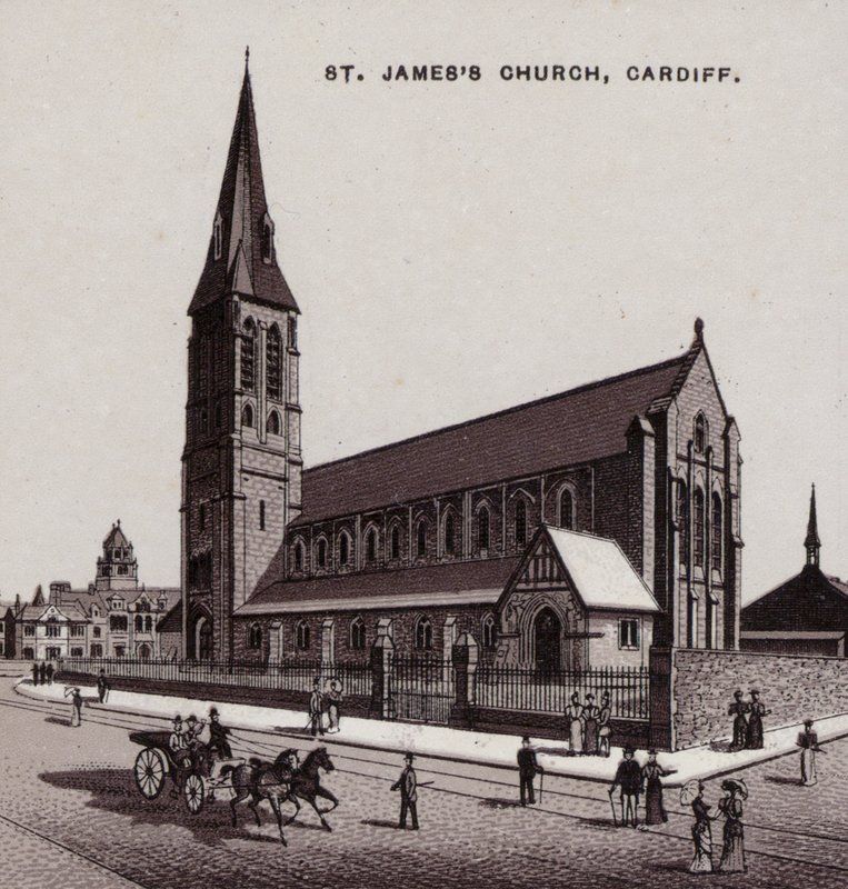 Aziz James Kilisesi, Cardiff (taş) by English School
