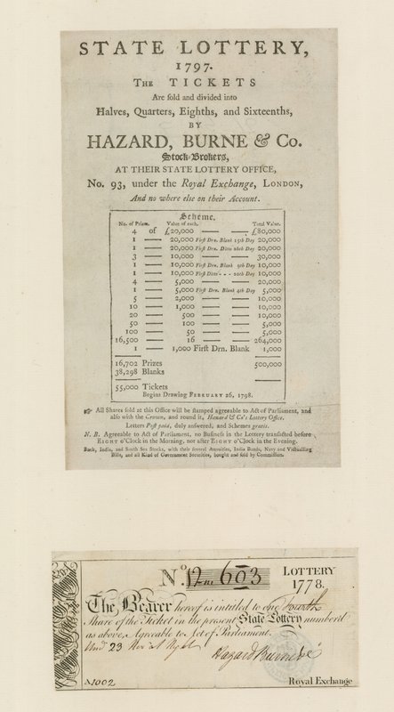 Devlet piyangosu, 1797 by English School