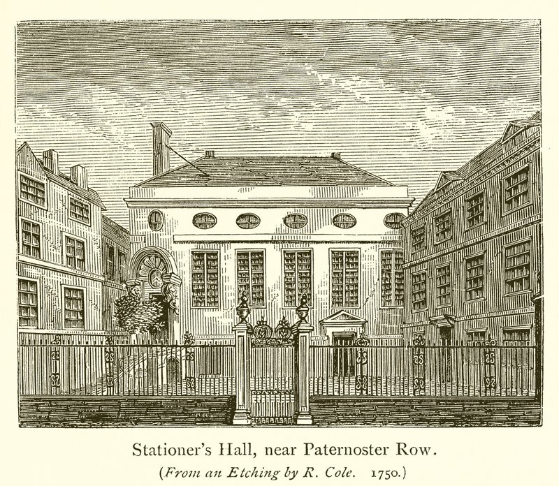 Paternoster Row yakınında Kırtasiyeciler Salonu by English School