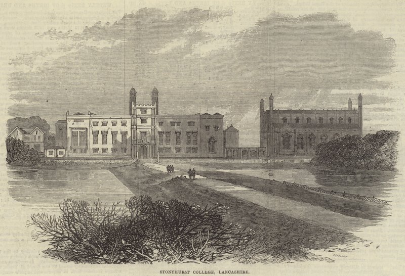 Stonyhurst Koleji, Lancashire (gravür) by English School