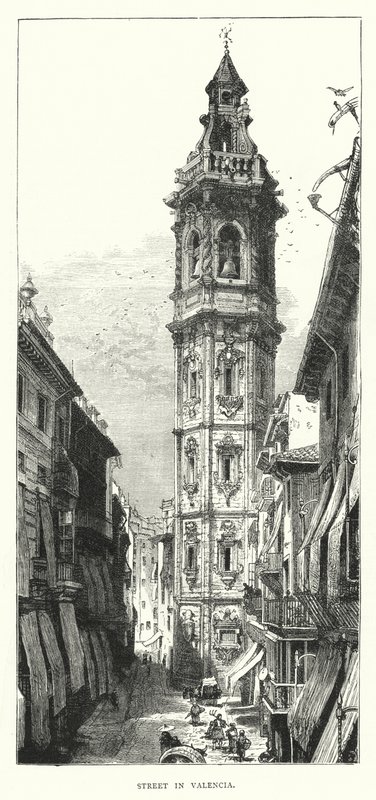 Valencia Caddesi (gravür) by English School