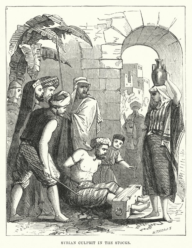 Stoklarda Suriyeli Suçlu (gravür) by English School
