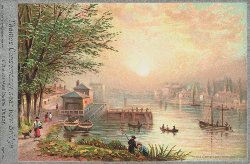 Kew Köprüsü yakınında Thames Koruma Alanı by English School