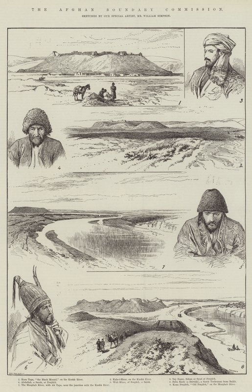 Afgan Sınır Komisyonu (gravür) by English School
