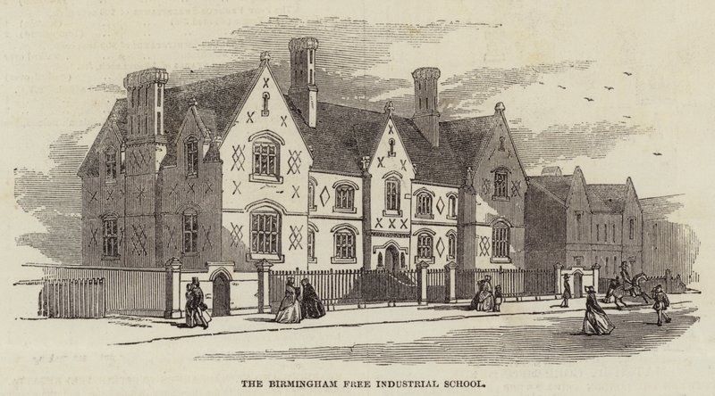 Birmingham Serbest Endüstri Okulu (gravür) by English School