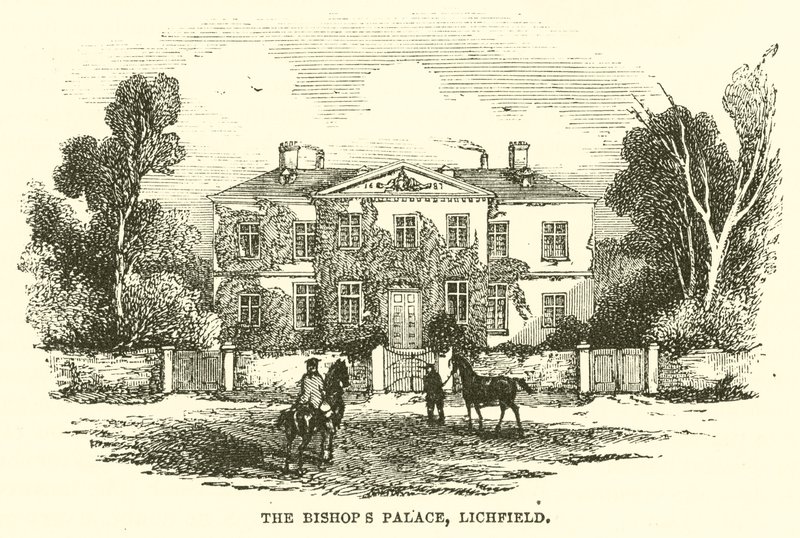 Piskoposluk Sarayı, Lichfield (gravür) by English School