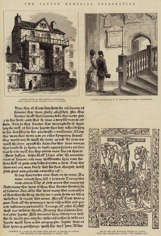 Caxton Anıtı Kutlaması (gravür) by English School