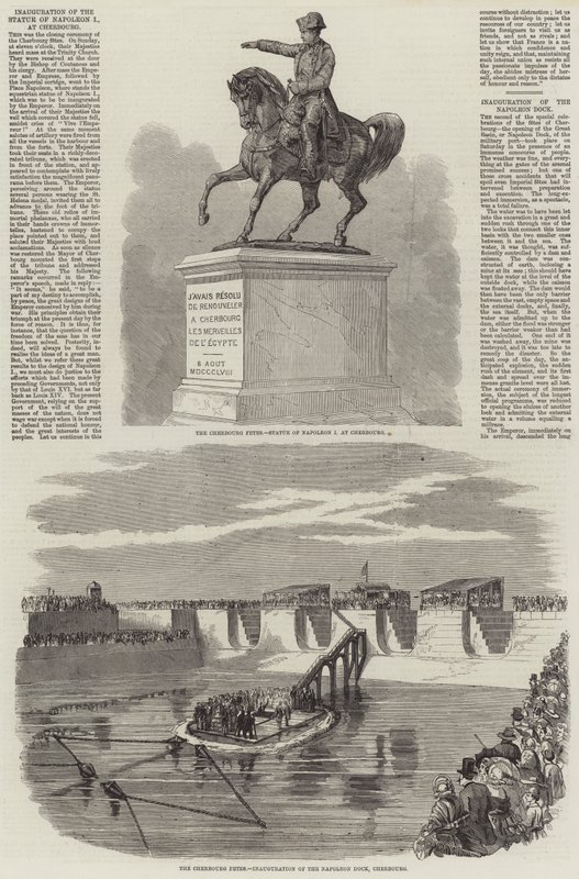 Cherbourg Fetes (gravür) by English School