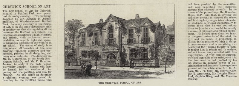 Chiswick Sanat Okulu (gravür) by English School