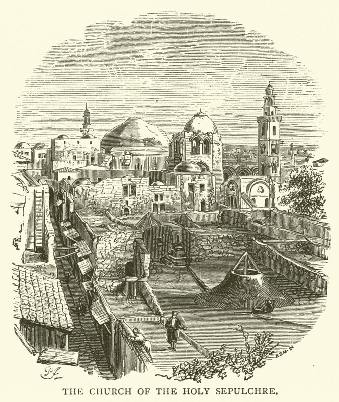 Kutsal Kabir Kilisesi (gravür) by English School