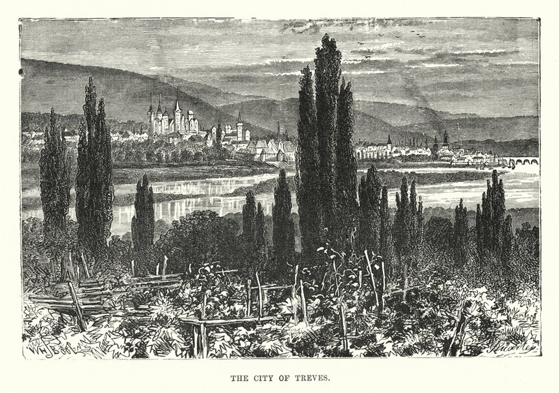 Treves Şehri (gravür) by English School