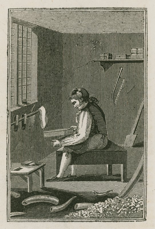 Tarak Yapıcı (gravür) by English School