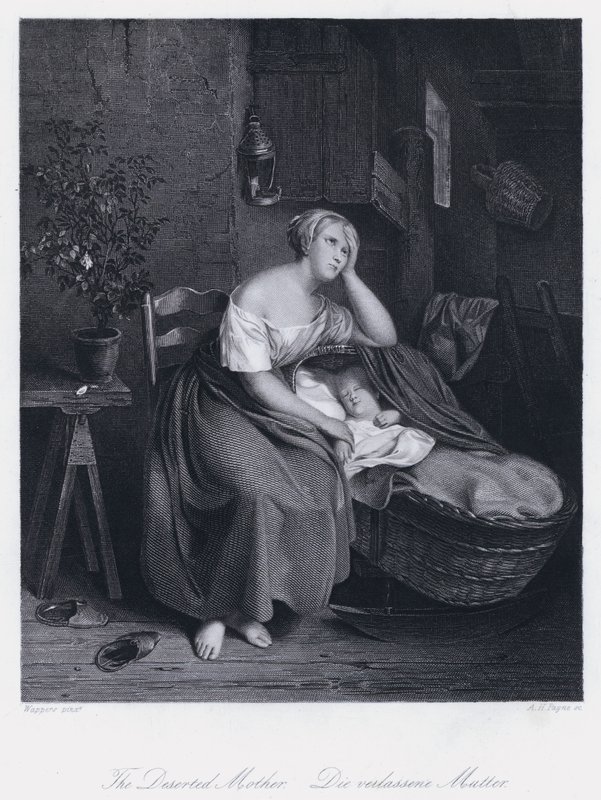 Terkedilmiş Anne (gravür) by English School