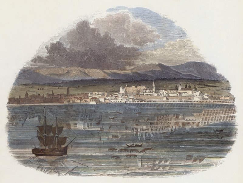 Fata Morgana (renkli gravür) by English School