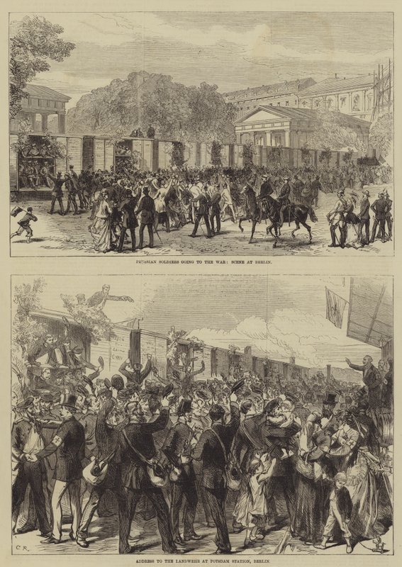 Fransa-Prusya Savaşı (gravür) by English School