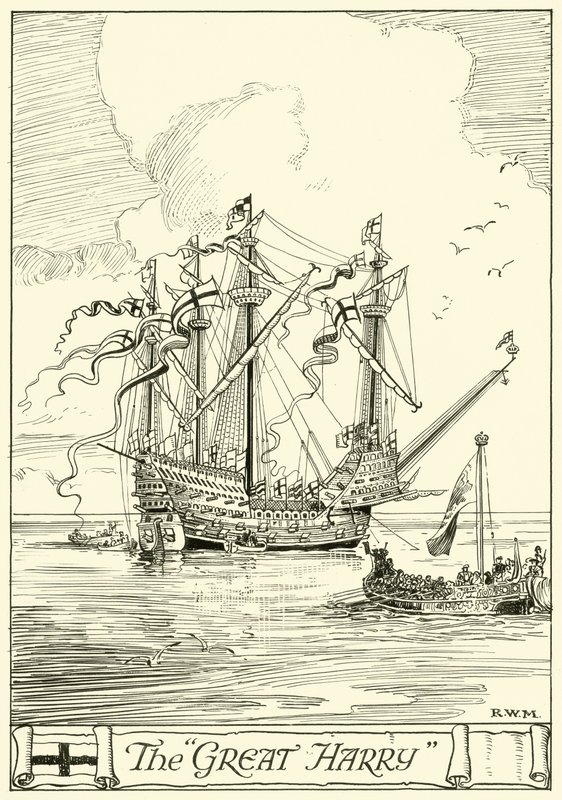 The Great Harry (kağıt üzerine mürekkep) by English School