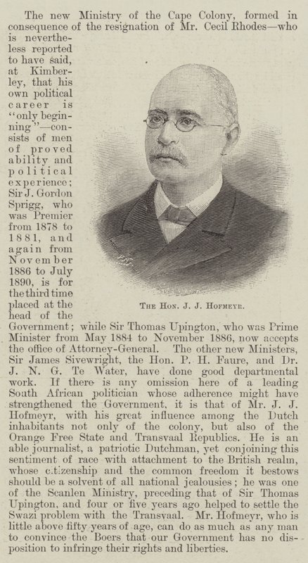 Saygıdeğer JJ Hofmeyr (gravür) by English School
