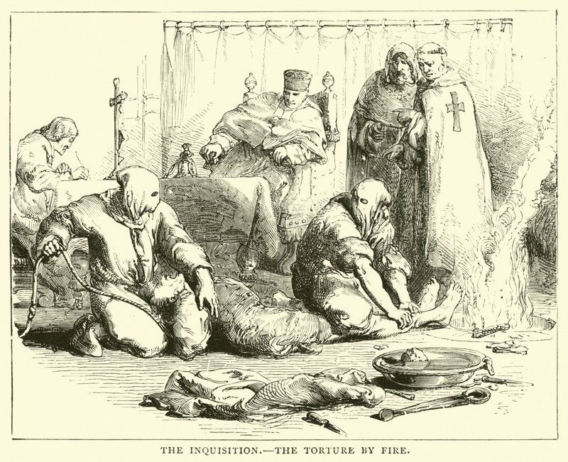 Engizisyon, ateşle işkence by English School
