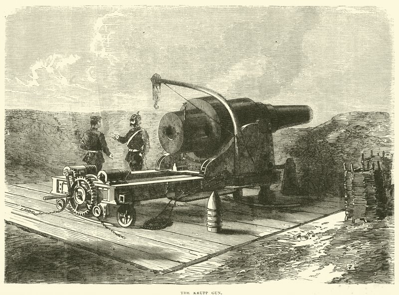 Krupp Silahı, Ekim 1870 by English School