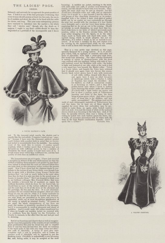 Bayanlar Sayfası, Elbise (litho) by English School