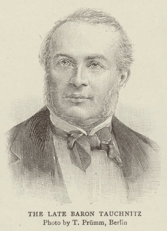 Geç Baron Tauchnitz (gravür) by English School