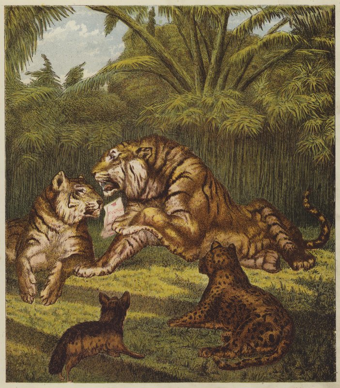 Aslan Resepsiyonu (renkli taş) by English School
