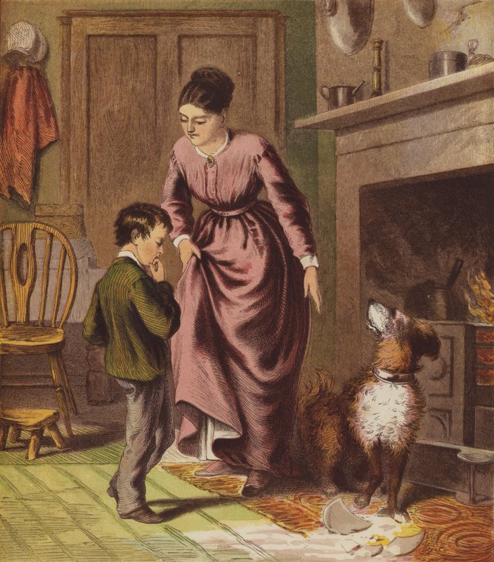 The Little Dog Trusty (renkli taş) by English School