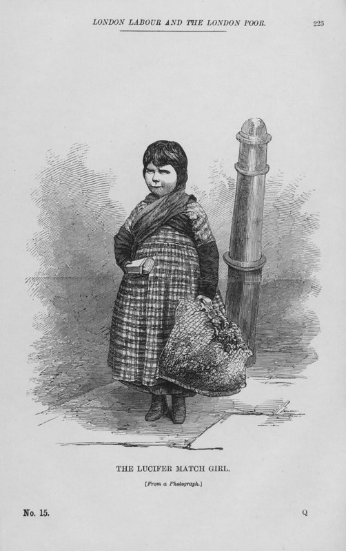 Lucifer Kibritçi Kız (gravür) by English School