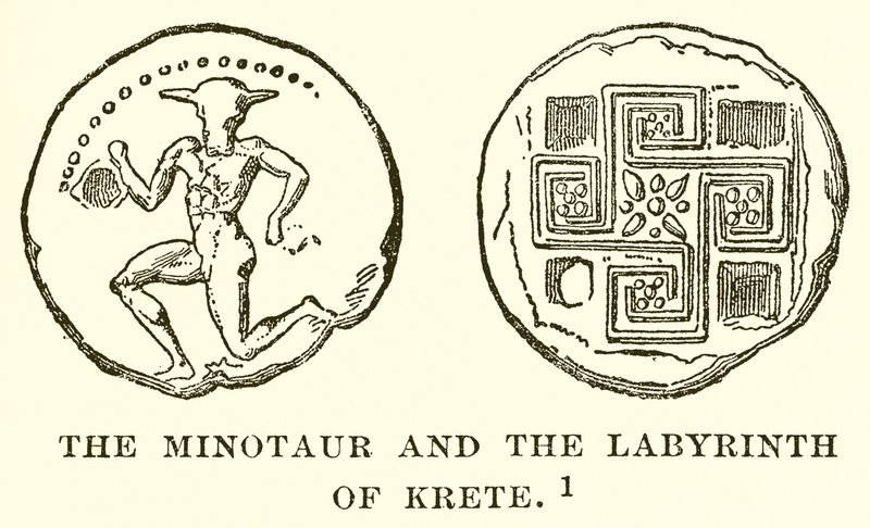 Minotaur ve Girit Labirenti by English School