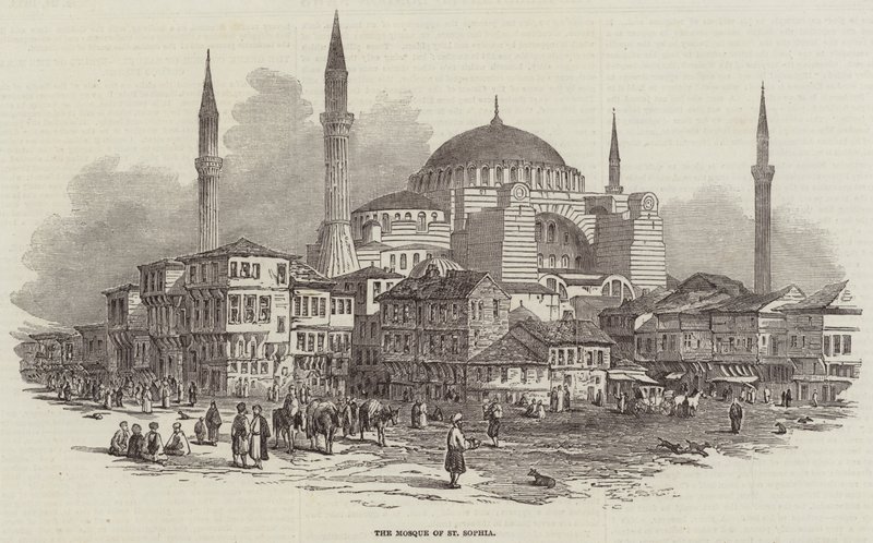 Ayasofya Camii (gravür) by English School