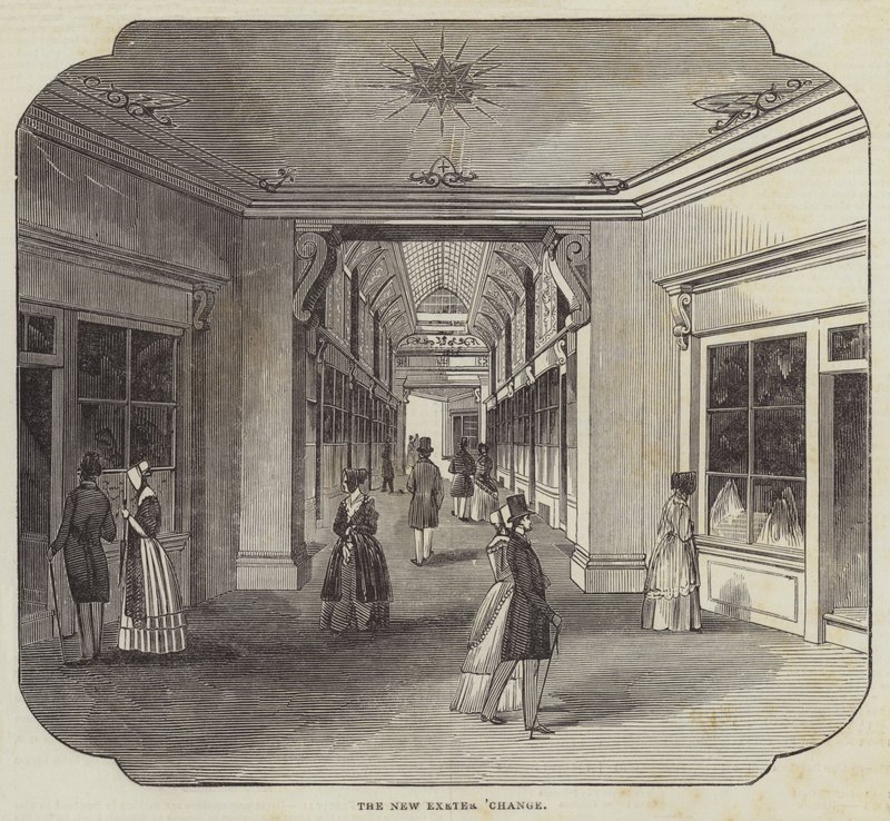 Yeni Exeter Exchange (gravür) by English School