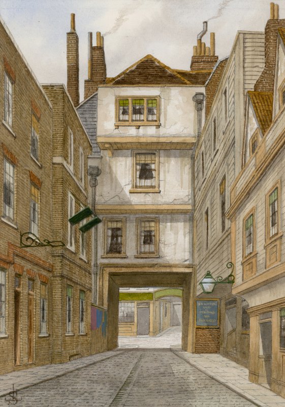 Old Bull Inn, Aldgate by English School
