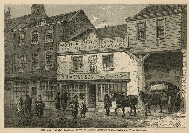 The Old Cock Tavern, Tothill Fields, Londra by English School