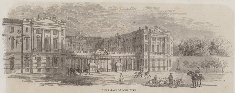 Compiegne Sarayı (gravür) by English School