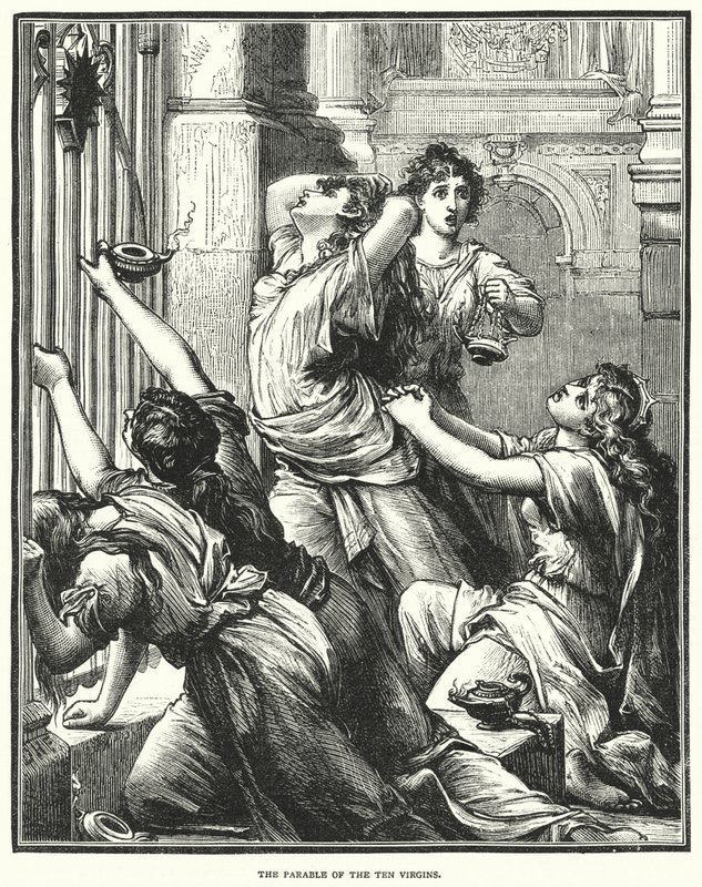 On Bakire benzetmesi (gravür) by English School