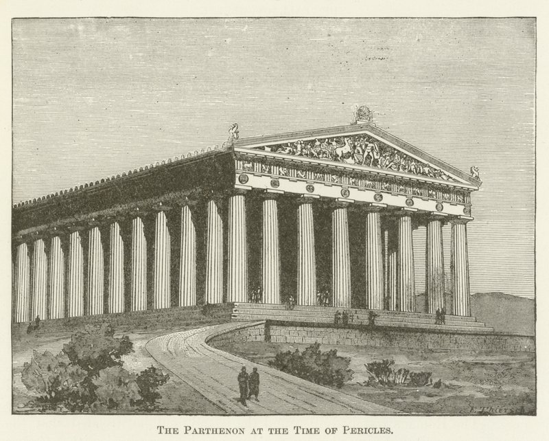 Perikles Zamanında Parthenon by English School