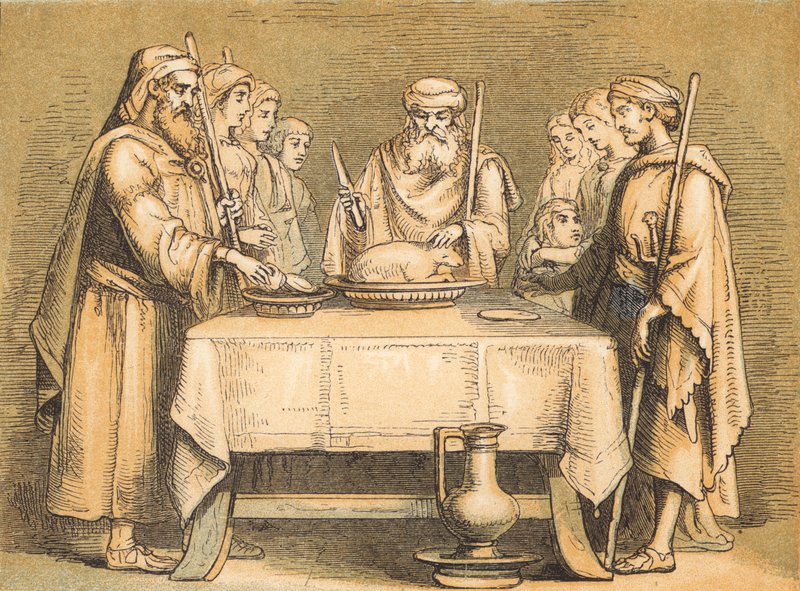 Fısıh (renkli gravür) by English School