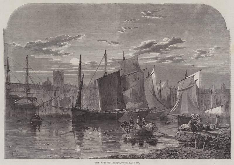 Dieppe Limanı (gravür) by English School