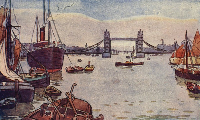 Londra Limanı (renkli taş) by English School