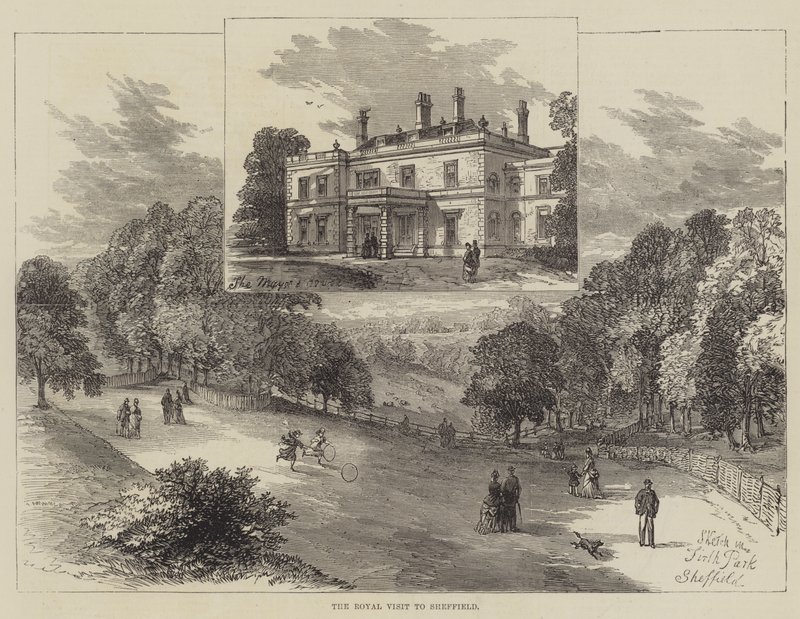 Sheffield Kraliyet Ziyareti (gravür) by English School