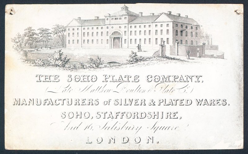 Soho Plate Company, ticari kart by English School