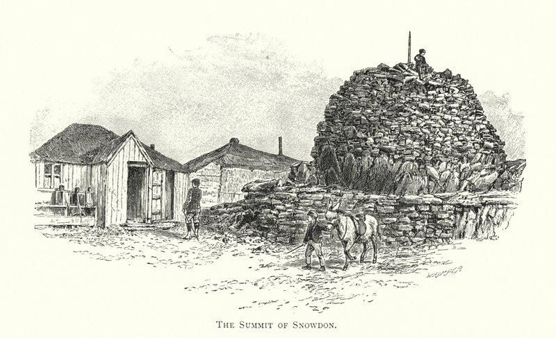 Snowdon Zirvesi (gravür) by English School