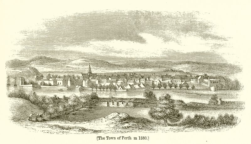 1580 yılında Perth Kasabası by English School